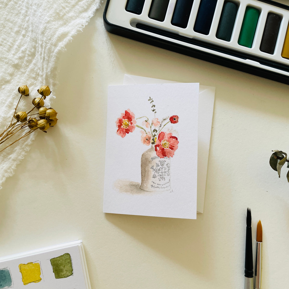 Emily Lex Hydrangea Bouquet Notecards