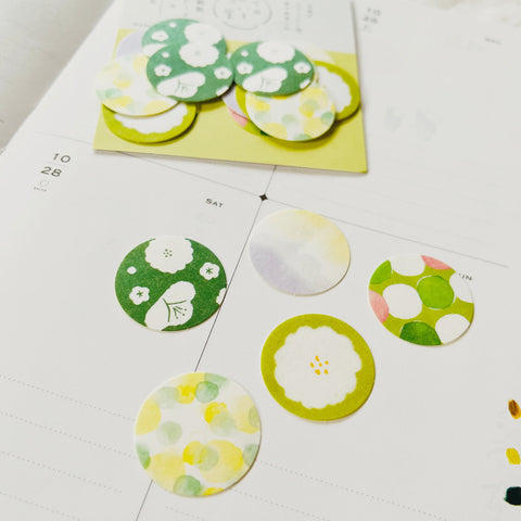Furukawa Washi Sticker Seals - Green