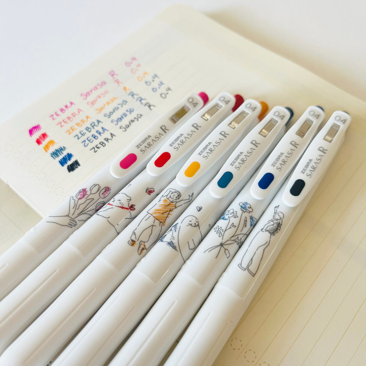 Zebra Sarasa Pen - Penne a sfera retrattili con inchiostro gel