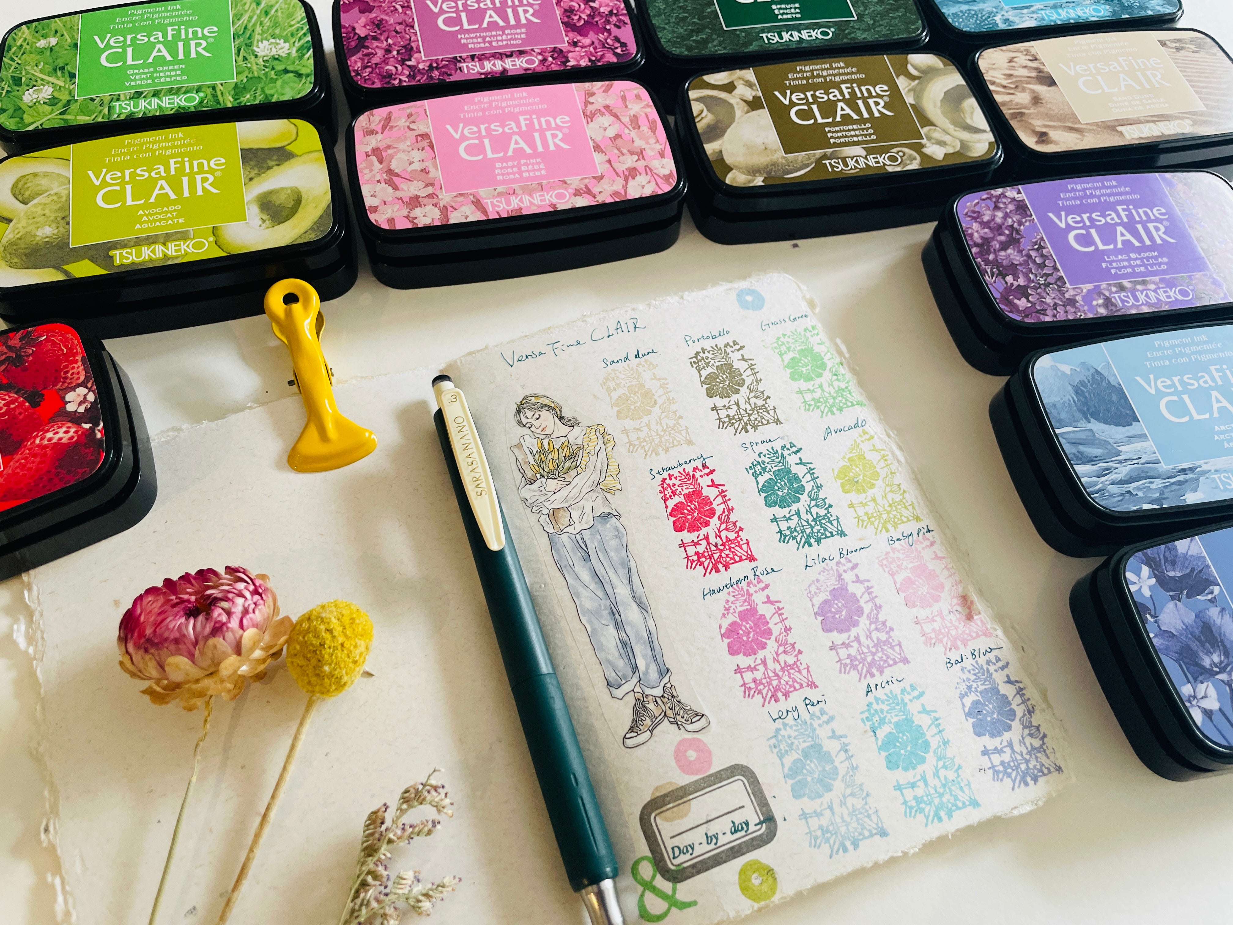 Tsukineko VersaFine Clair Summertime Ink Pad - Quick-Dry Pigment Ink For Stamping