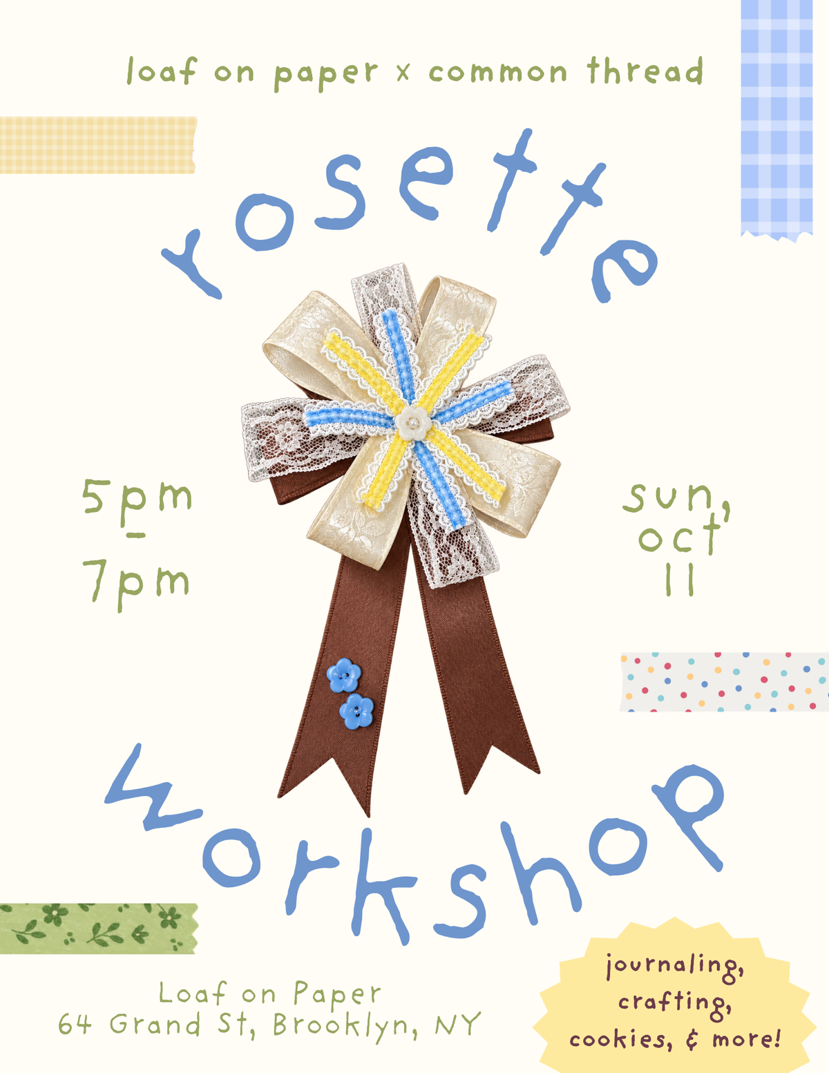 Workshops & Events at Loaf on Paper