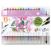 Akashiya SAI 15 colors Brush Pen Set