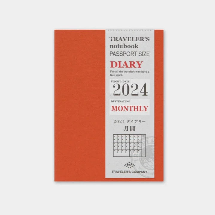 Traveler's Notebook 2024 Diary - Monthly (Passport)