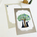Nishi Shuku Foil Postcard - Tree/Silver