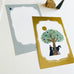 Nishi Shuku Foil Postcard - Tree/Gold