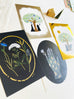 Nishi Shuku Foil Postcard - Tree/Gold