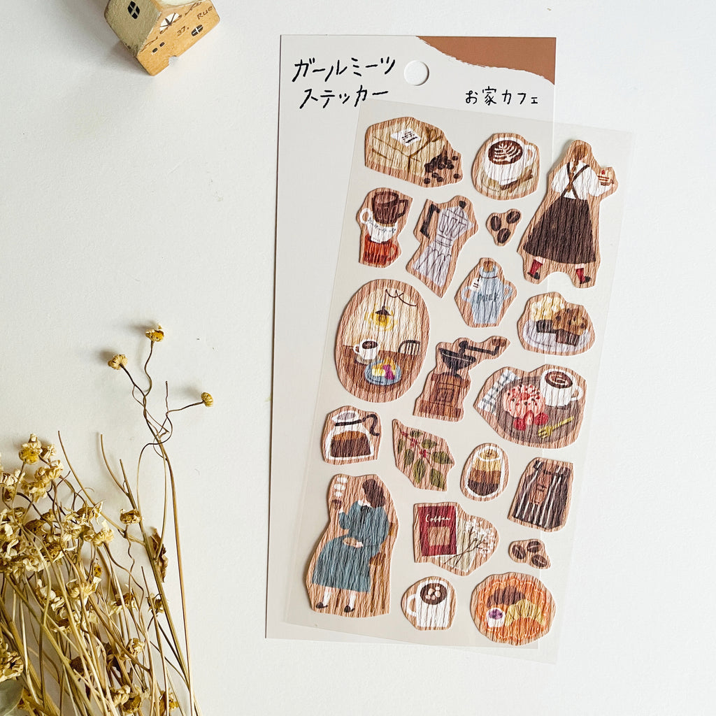 Honwaka Paper Texture Sticker - Cafe
