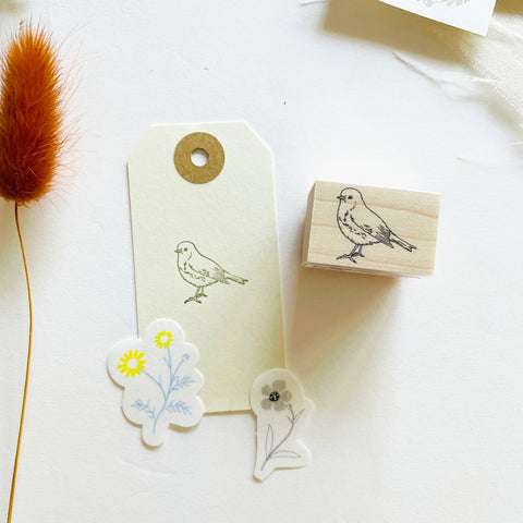 Hutte Paper Works Rubber Stamp - Bird