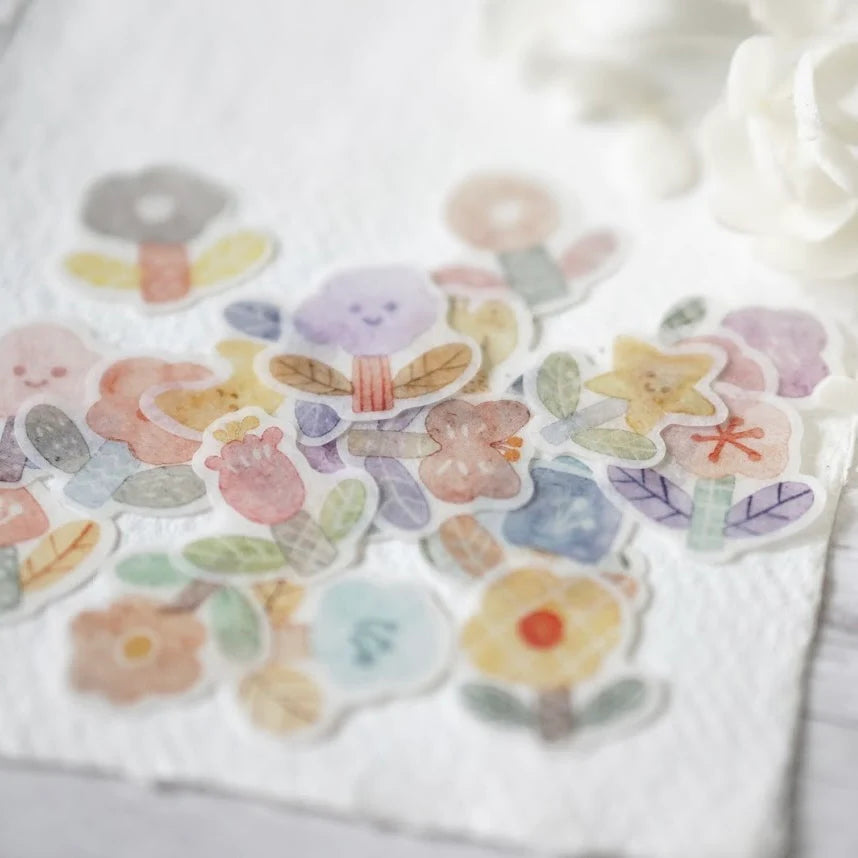 Black Milk Project Washi Sticker - Floral Doodles(20 Pieces)