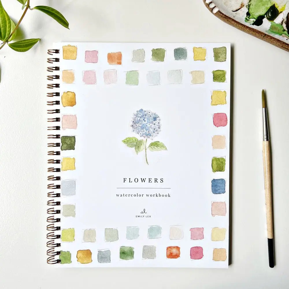 Emily Lex Watercolor Work Book - Flowers