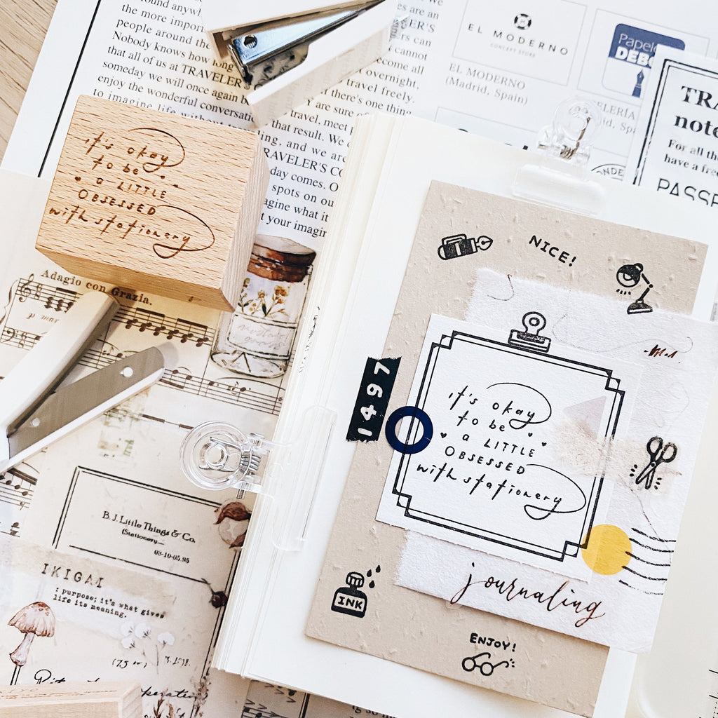 PensPaperPlanner Stamp  - It's ok to be a little obsessed with stationery