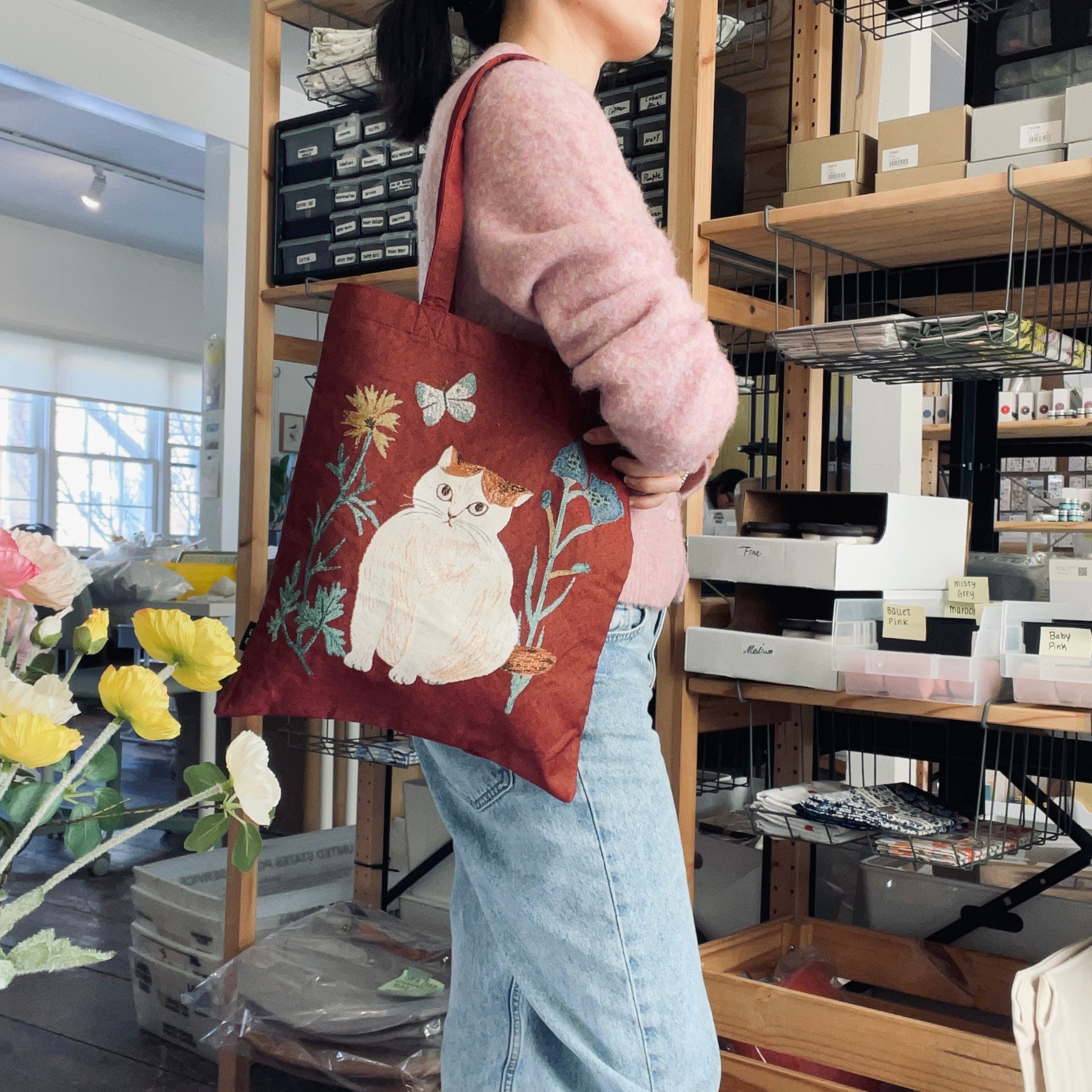 Matsuo Miyuki Woven Tote Bag - Momo – niconeco zakkaya
