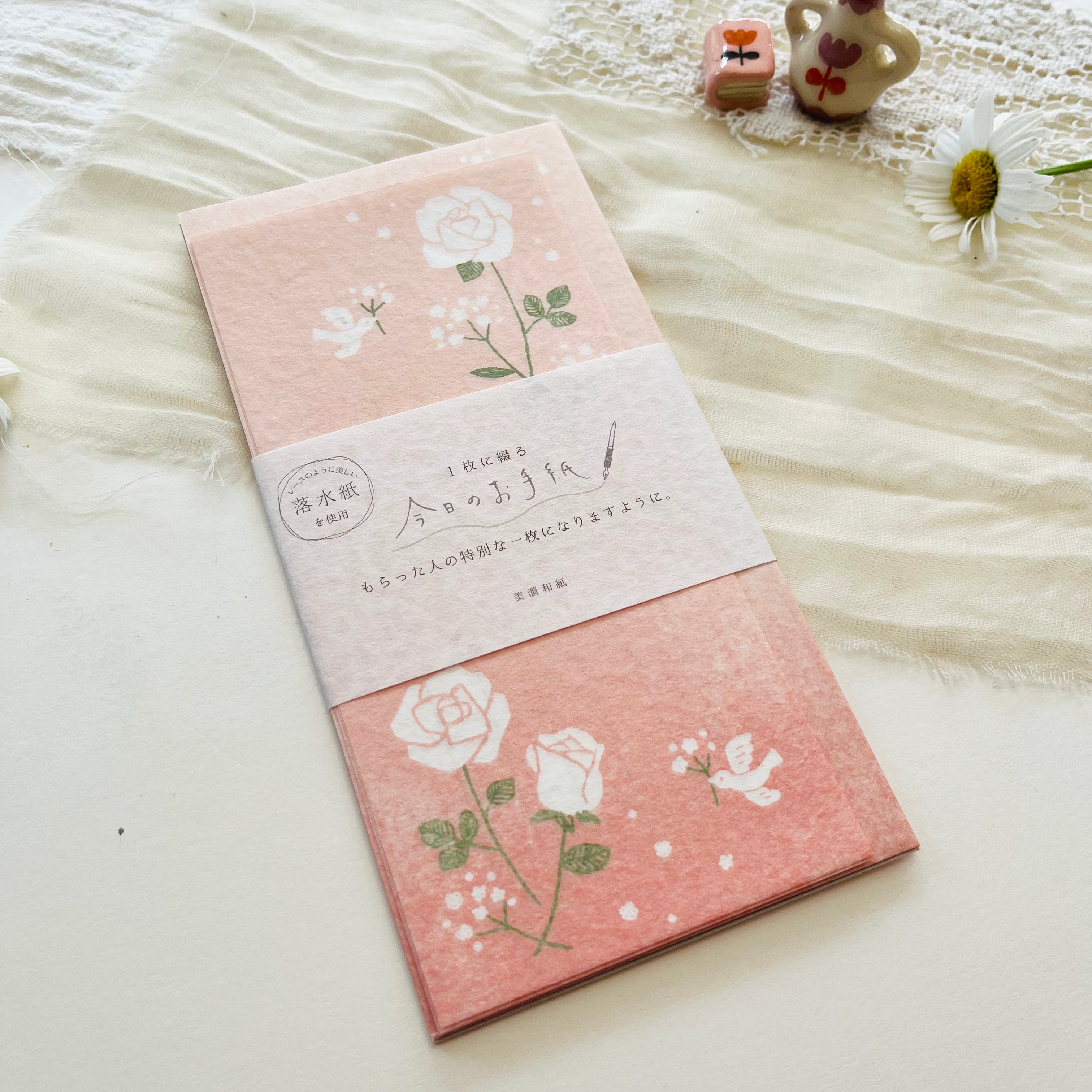 Today's Tegami Japanese Mino Paper Letterset - Little Bird and