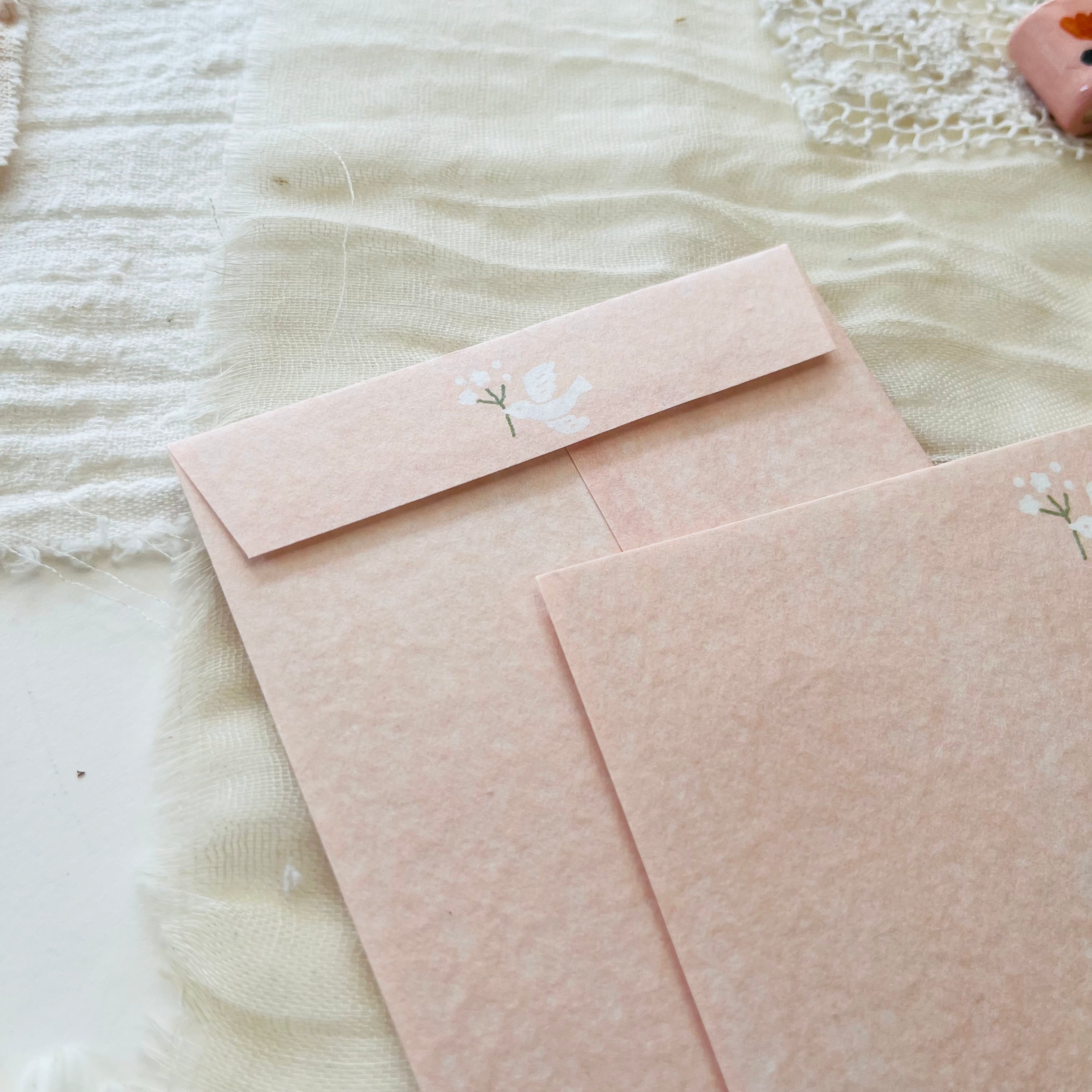Today's Tegami Japanese Mino Paper Letterset - Little Bird and