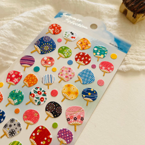 MINDWAVE Washi Sticker Sheet - Paper Fan