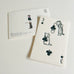 Pottering Cat Fuzzy Playing Card Postcard - 3 of Clubs