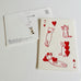Pottering Cat Fuzzy Playing Card Postcard - 7 of Hearts