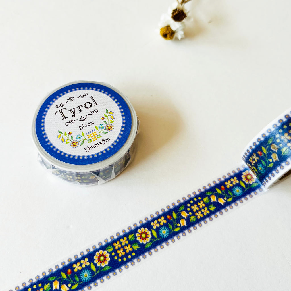 Tyrol Embroidery Print Washi Tape - Bloom