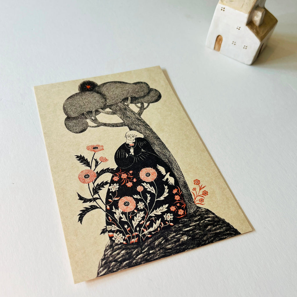 Sanae Sugimoto Postcard - Rocks Flowers and Tomorrow