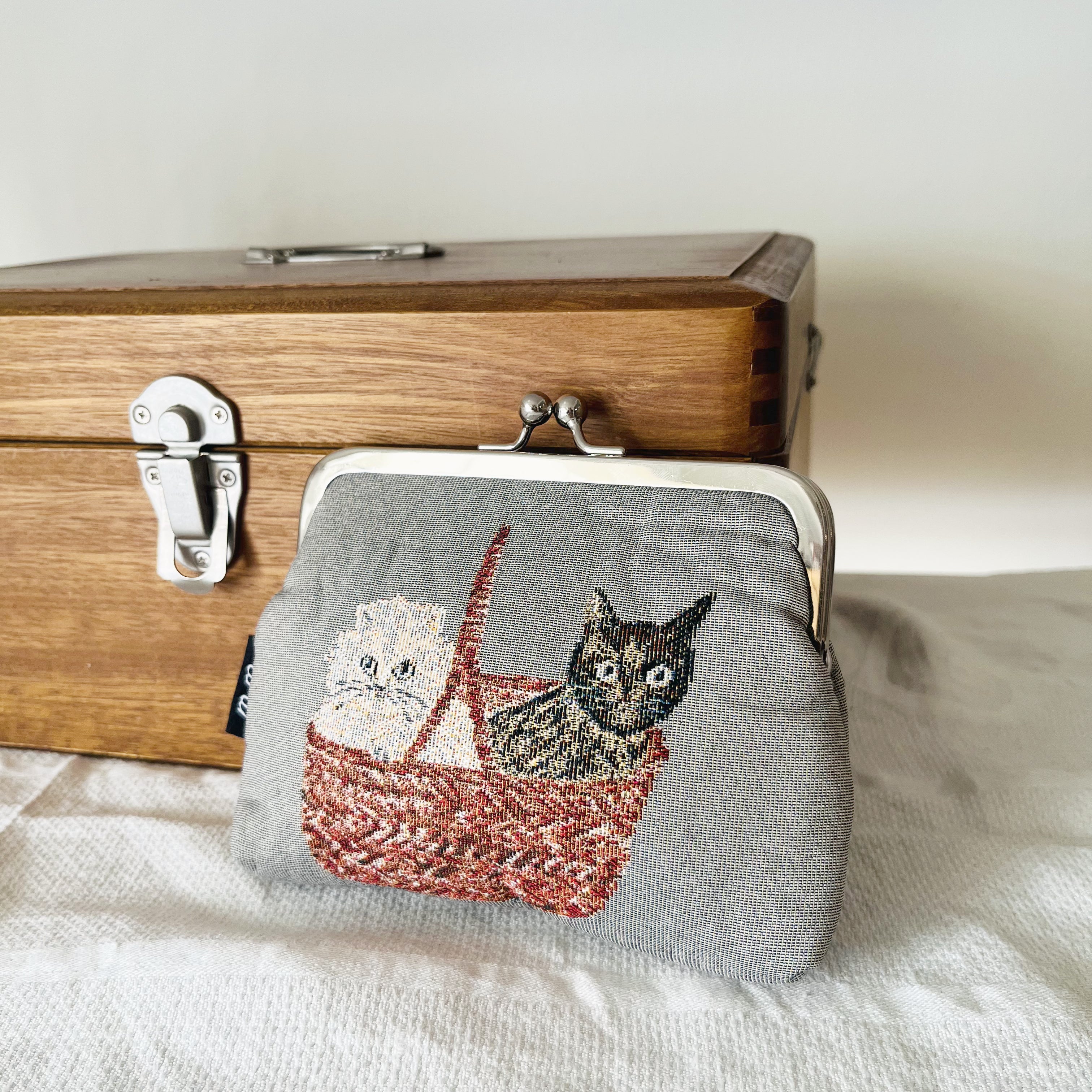 Matsuo Miyuki Woven Mini Pouch - Gray – niconeco zakkaya