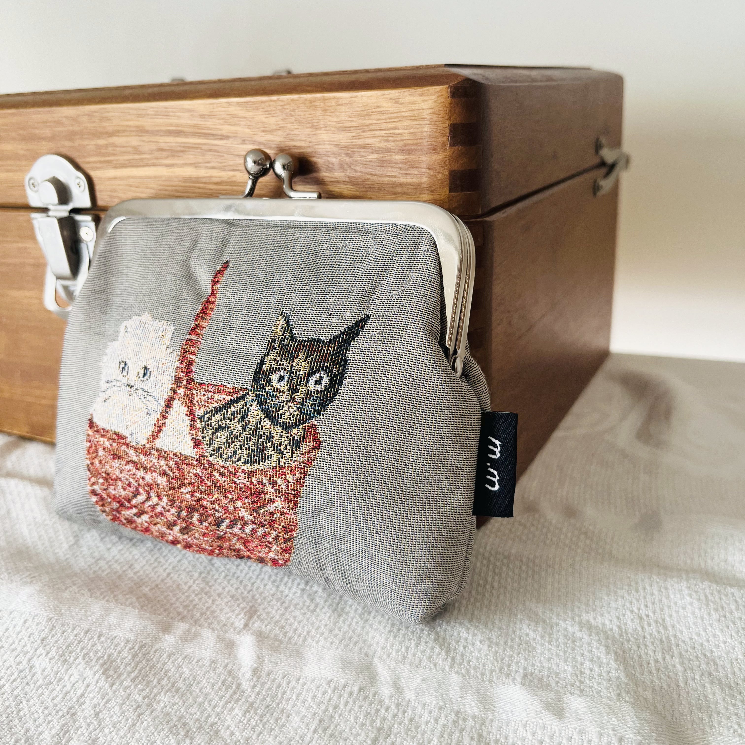 Matsuo Miyuki Woven Mini Pouch - Gray – niconeco zakkaya