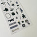 Miki Tamura Washi Sticker Sheet - Monochrome