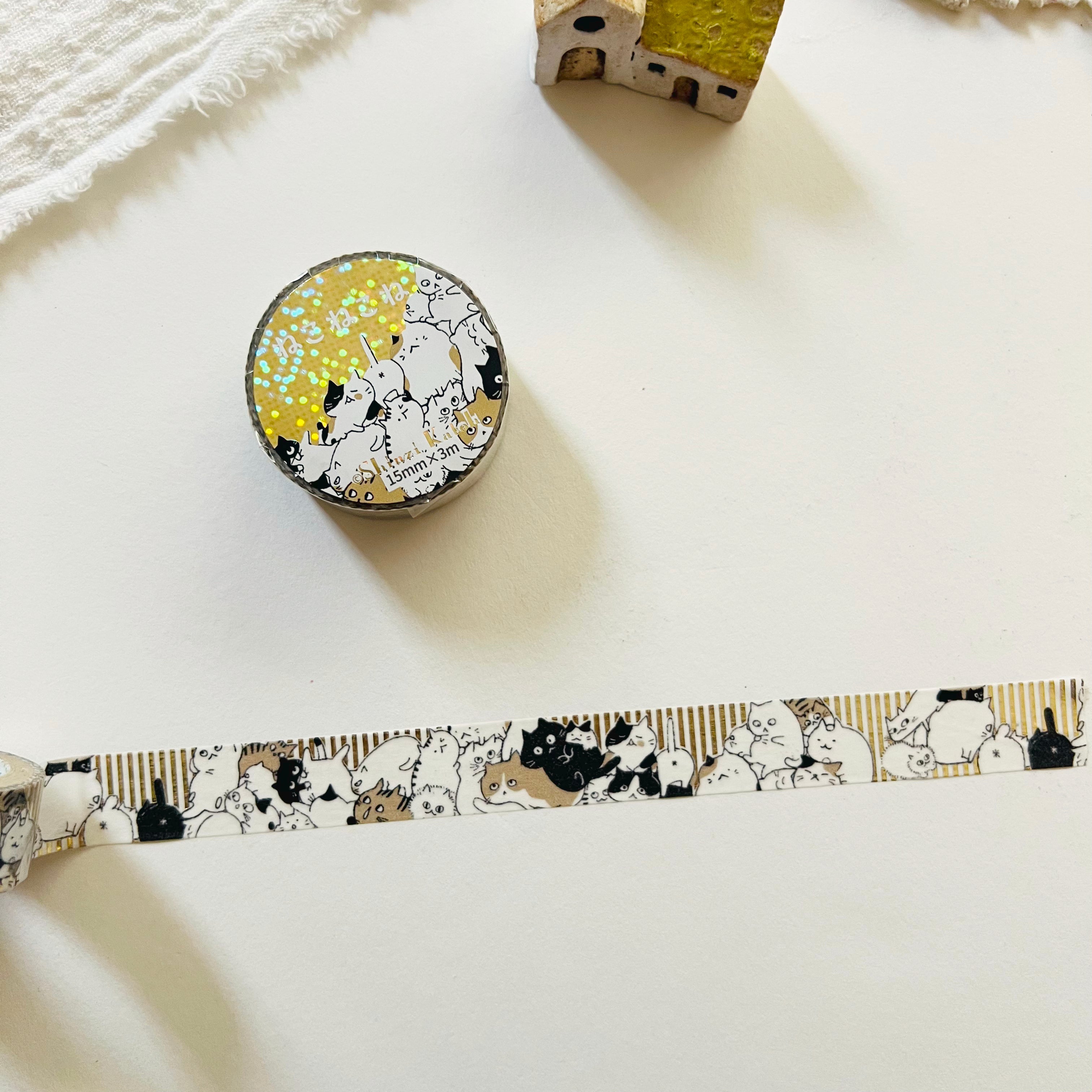 Shinzi Katoh Foil Washi Tape - Nekonekone – niconeco zakkaya