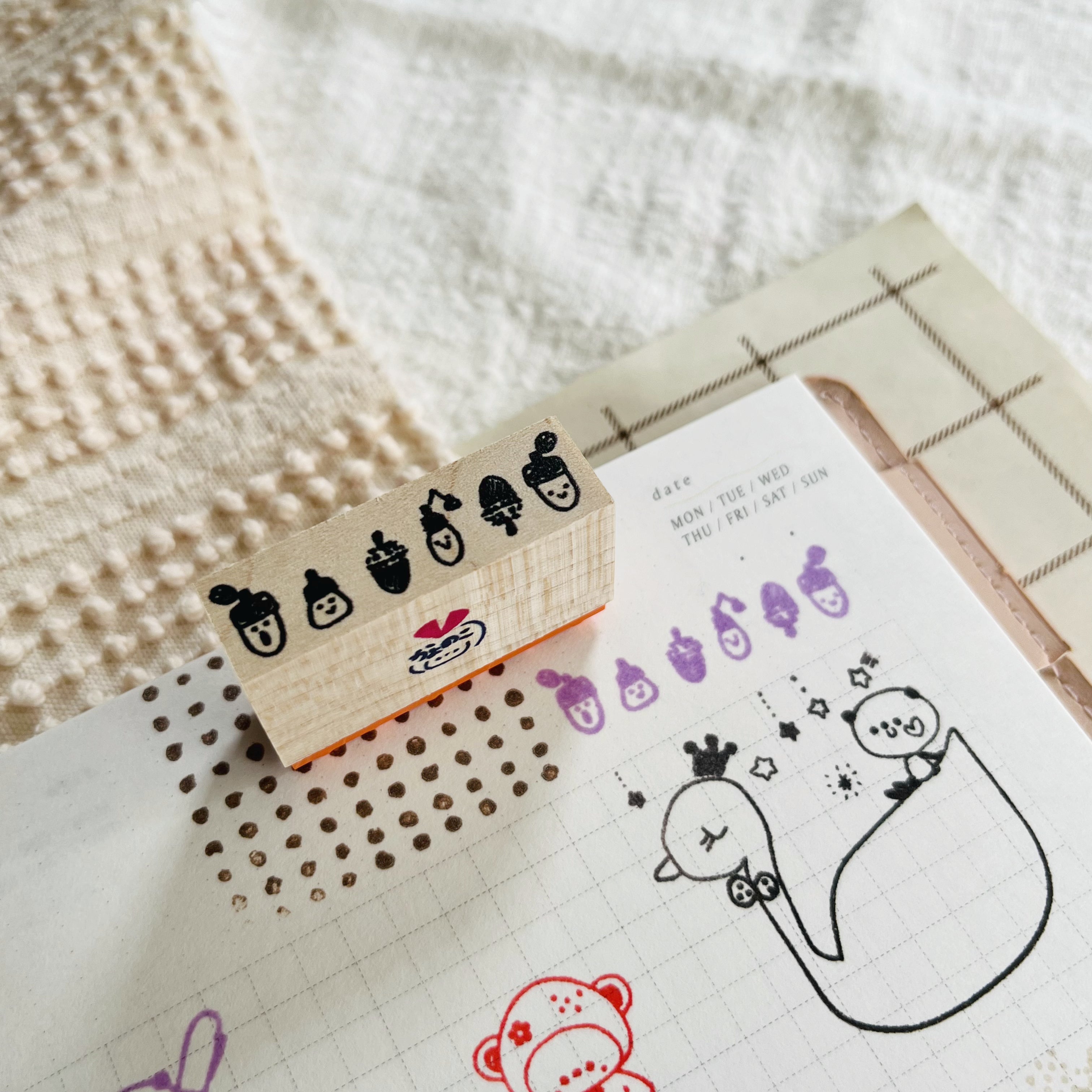 はんこ Original stamp Kayonoko Rubber Stamp - Acorn Line – niconeco zakkaya