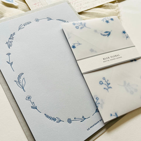 Hutte Paper Works Letter Set - Saxe Blue