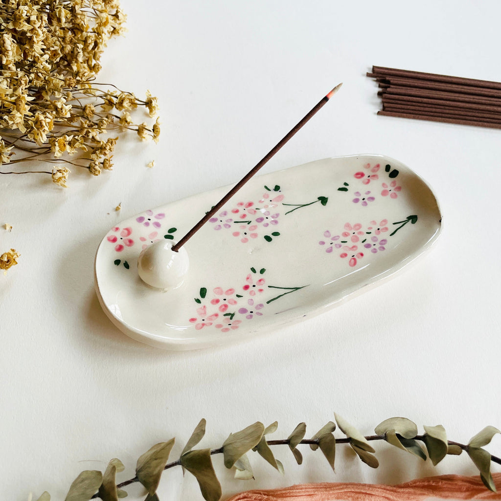 Qlay Handmade Ceramic Incense Holder - Posies