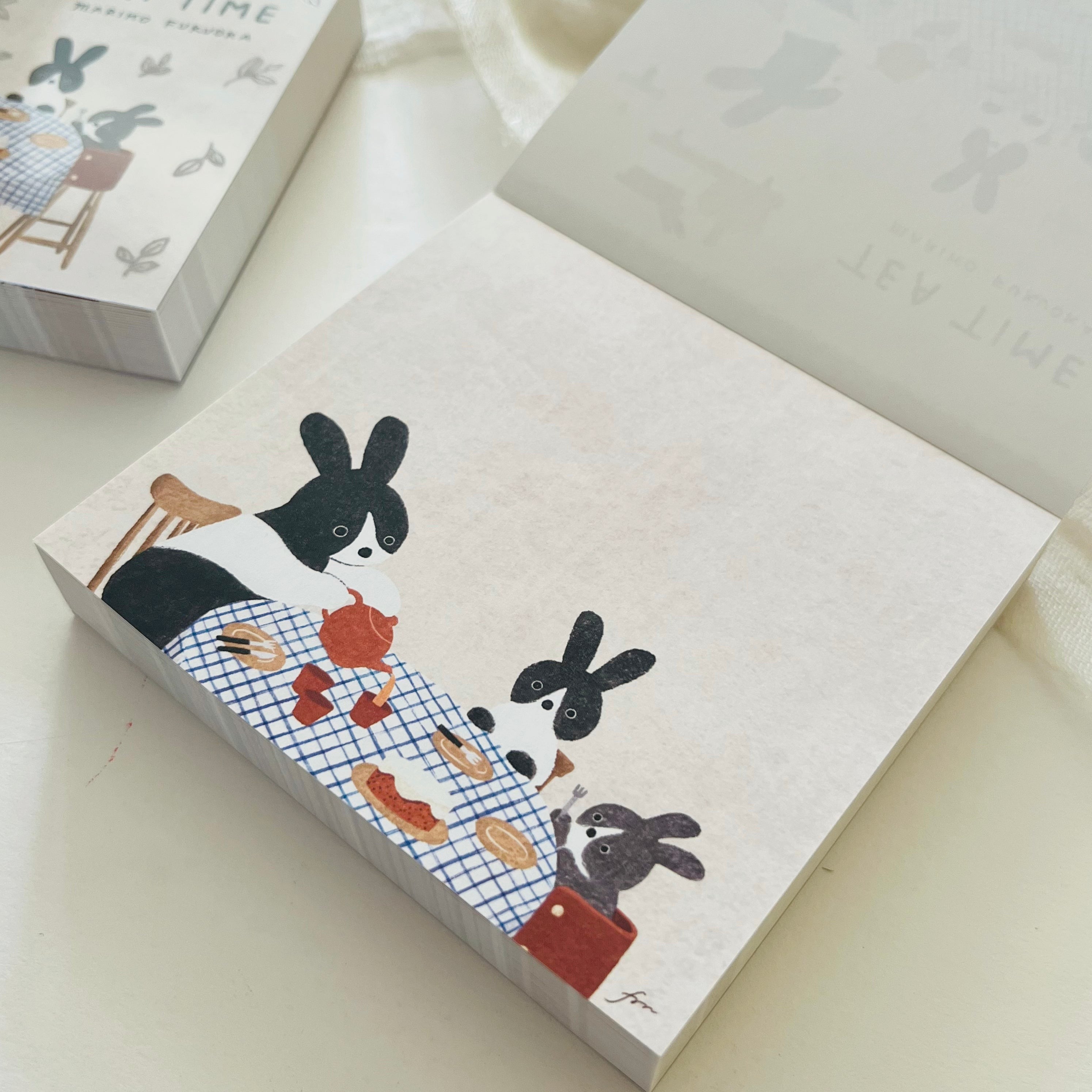 Mariko Fukuoka Desk Memo Pad - Tea Time – niconeco zakkaya