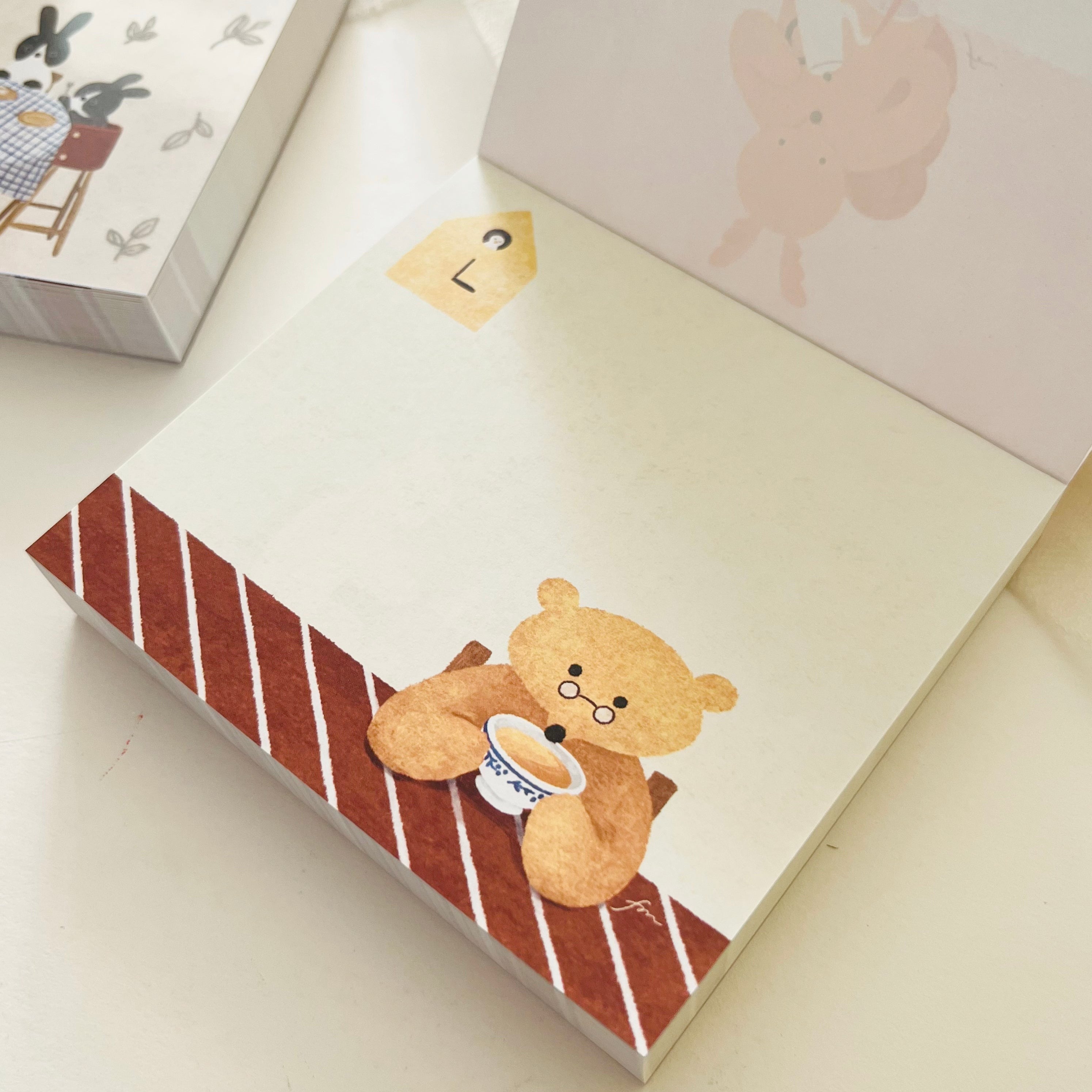 Mariko Fukuoka Desk Memo Pad - Tea Time – niconeco zakkaya