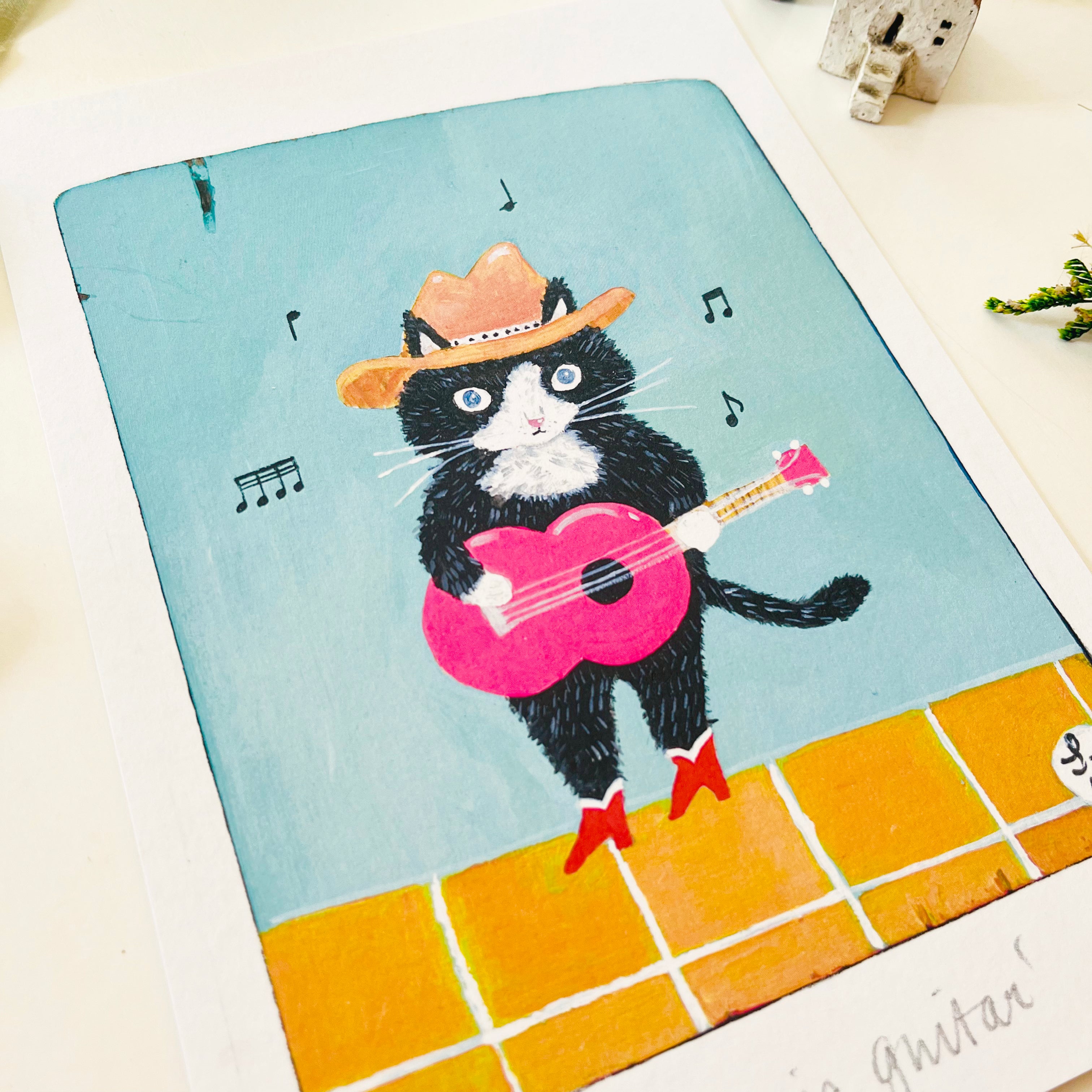 Sally Welchman Art Print - Playing Guitar – niconeco zakkaya