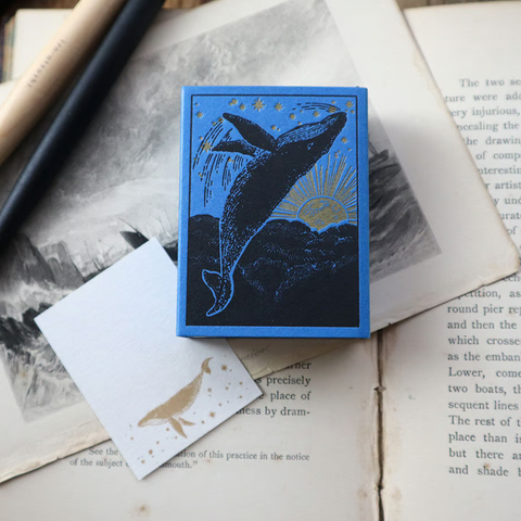 meriBUN Letterpress Match Box Memo - Whale