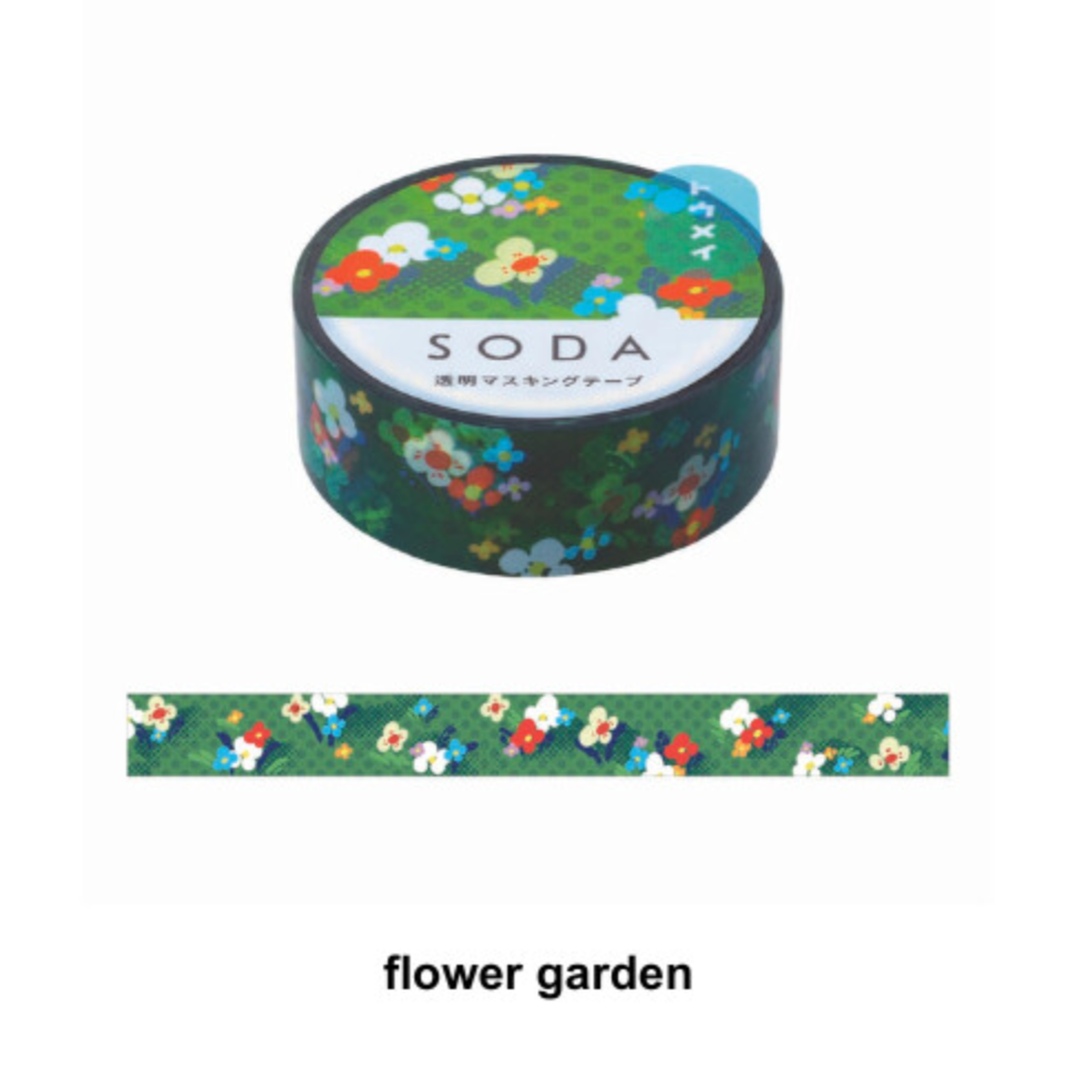 SODA Clear Tape - Flower Garden