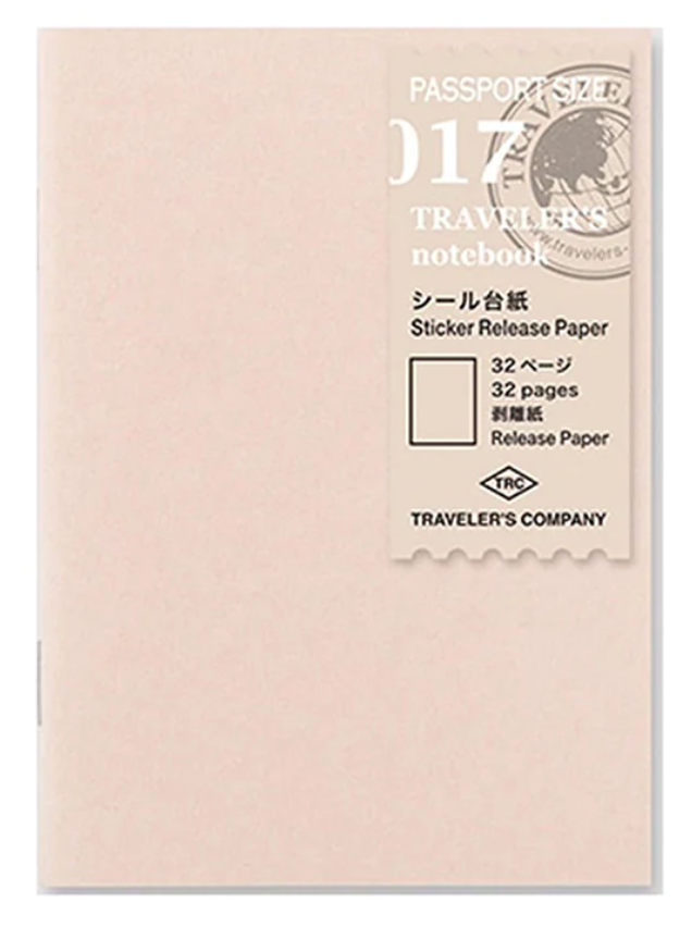 Traveler's Notebook 017 Sticker Release Paper (Passport Size)