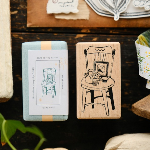 OURS On the Chair Rubber Stamp