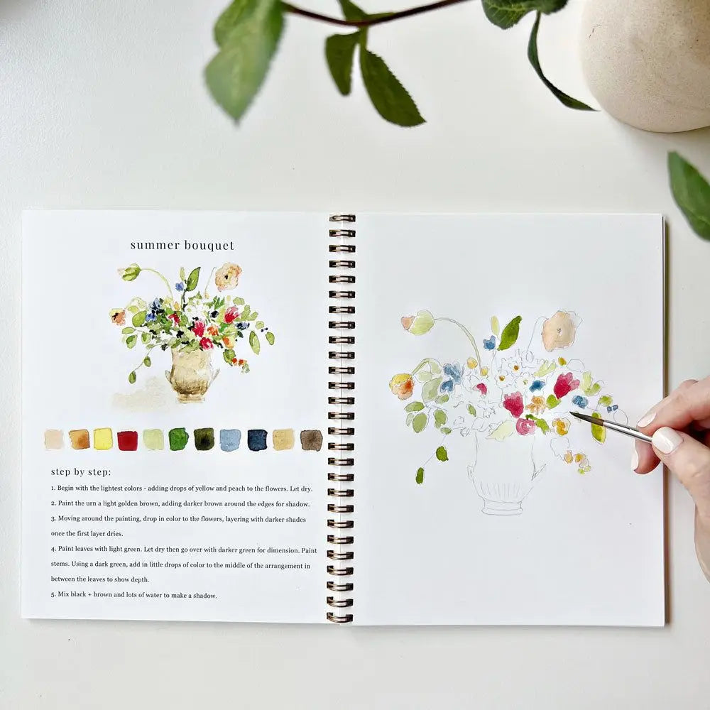Emily Lex Watercolor Work Book - Bouquets - niconeco zakkaya