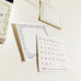 niconeco Letterpress Label Book - Calendar(月日）