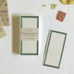 niconeco Vintage Style Letterpress Notecard - Classic Green