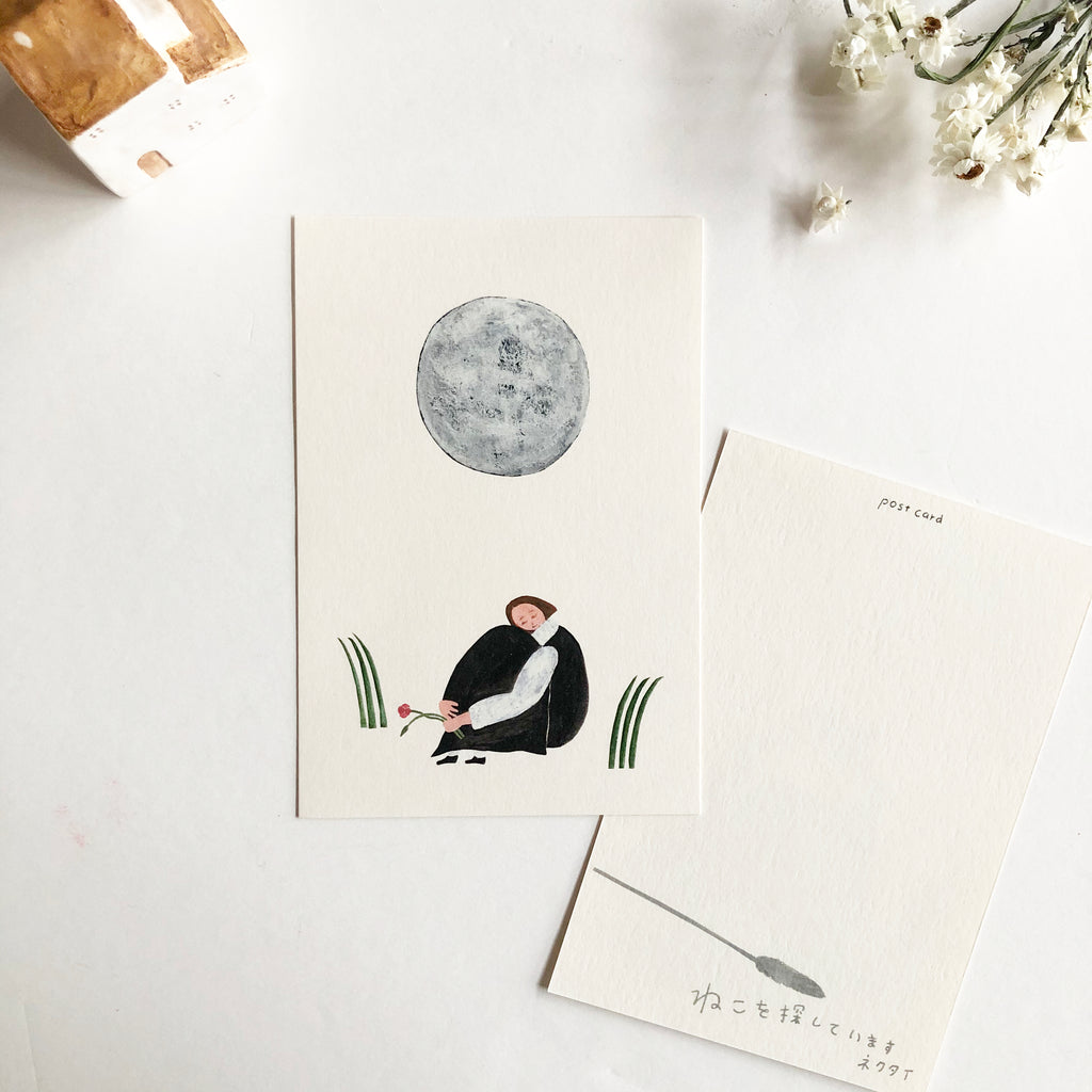Necktie Postcard - It's Full Moon Tonight