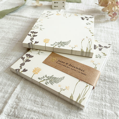 June & December - Wildflower Square Notepad