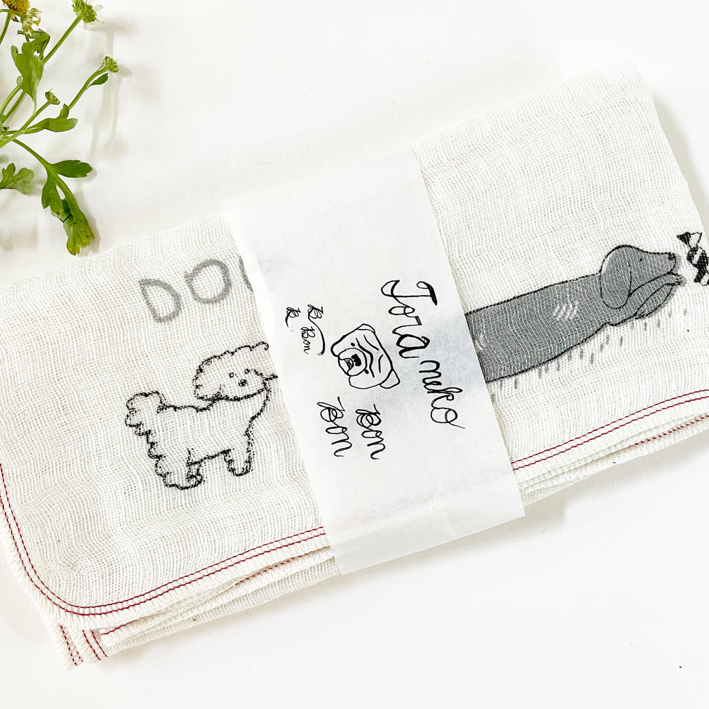 Toraneko Bonbon Linen Gauze Towel - Doggie