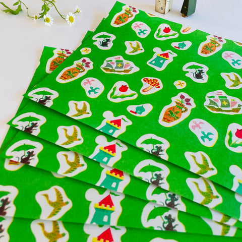 Yonagadou Wrapping Paper Set - Green