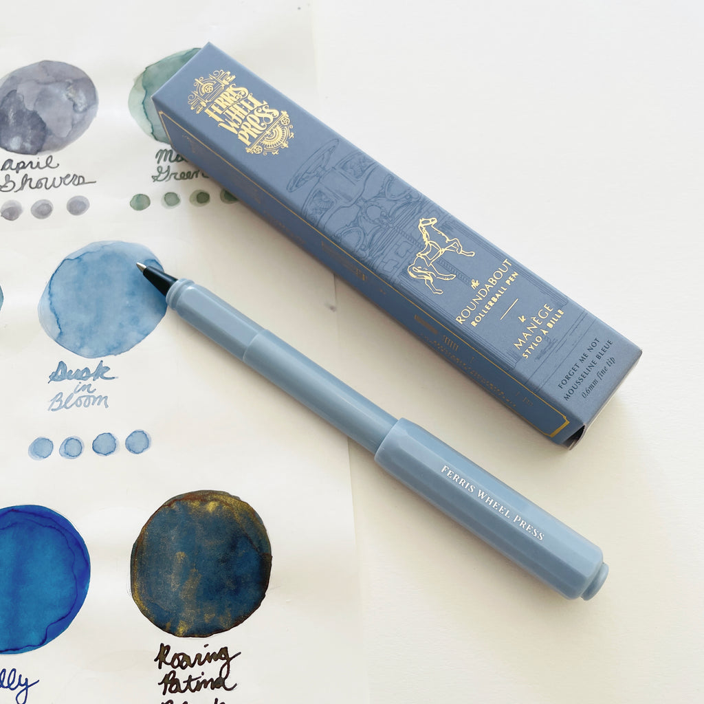 Ferris Wheel The Roundabout Refillable Rollerball Pen - Forget Me Not