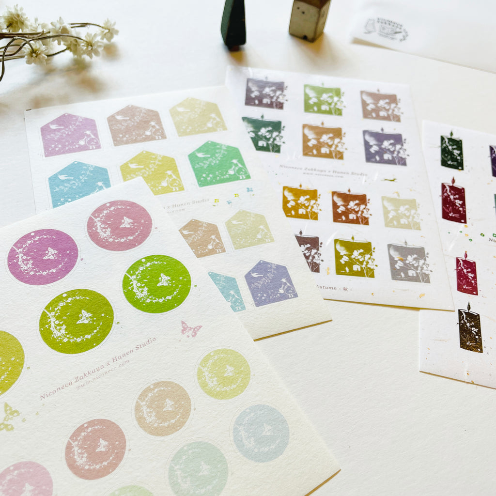 Hanen Studio x niconeco SHIKI(四季)Japanese Paper Sticker Set
