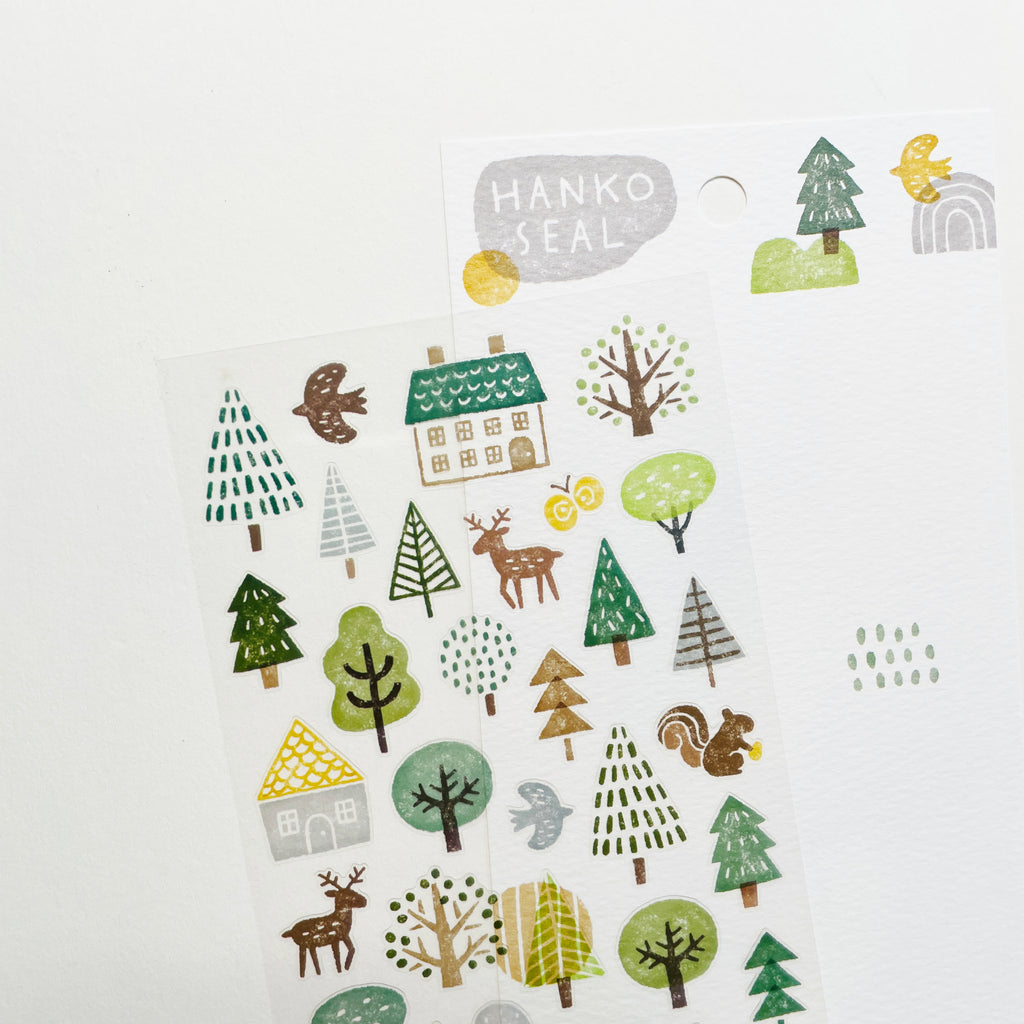HANKO SEAL Washi Stickers - Forest