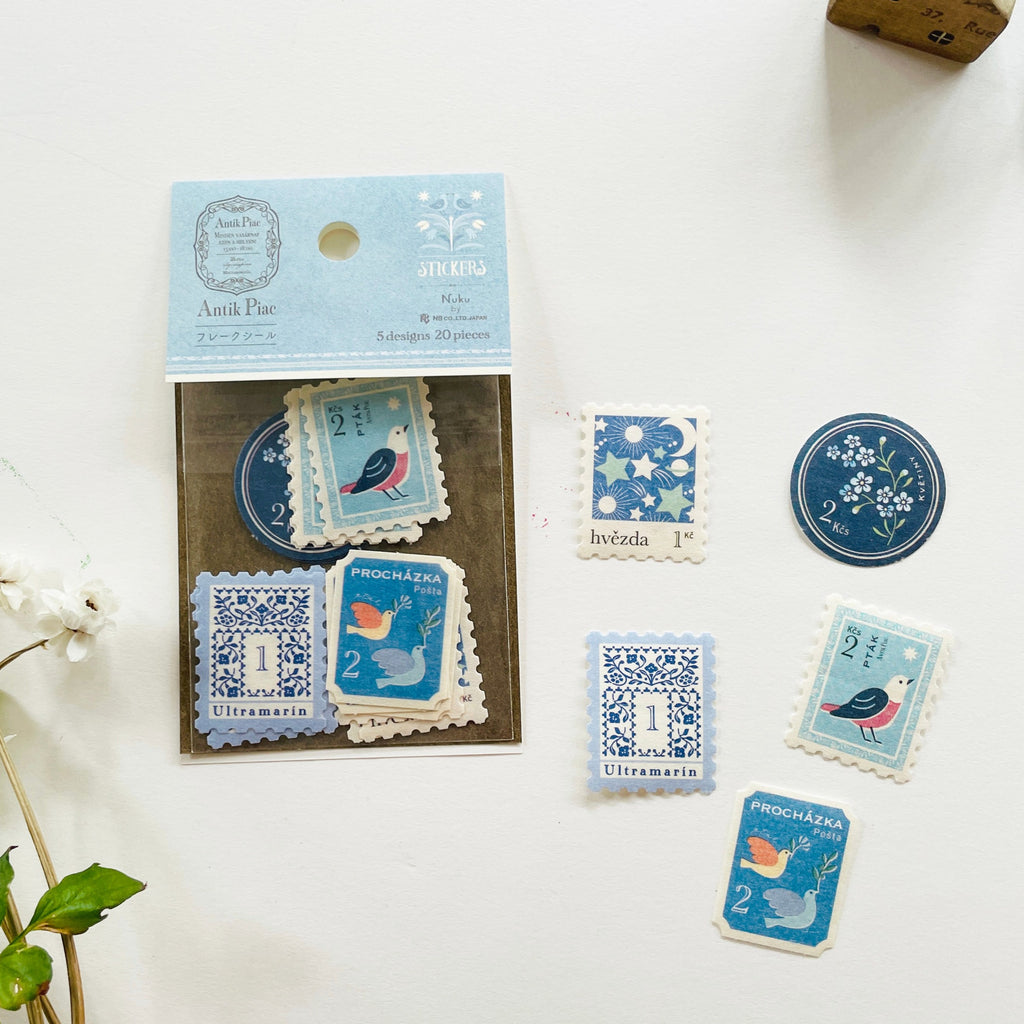 Antik Piae Stamp Style Flake Seal - Chelle(Blue)