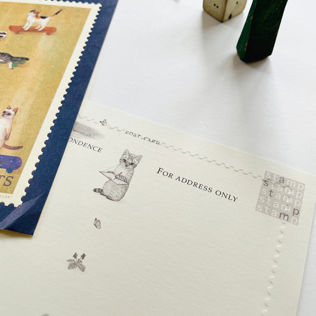 Pottering Cat Stamp Postcard - Juggling – niconeco zakkaya