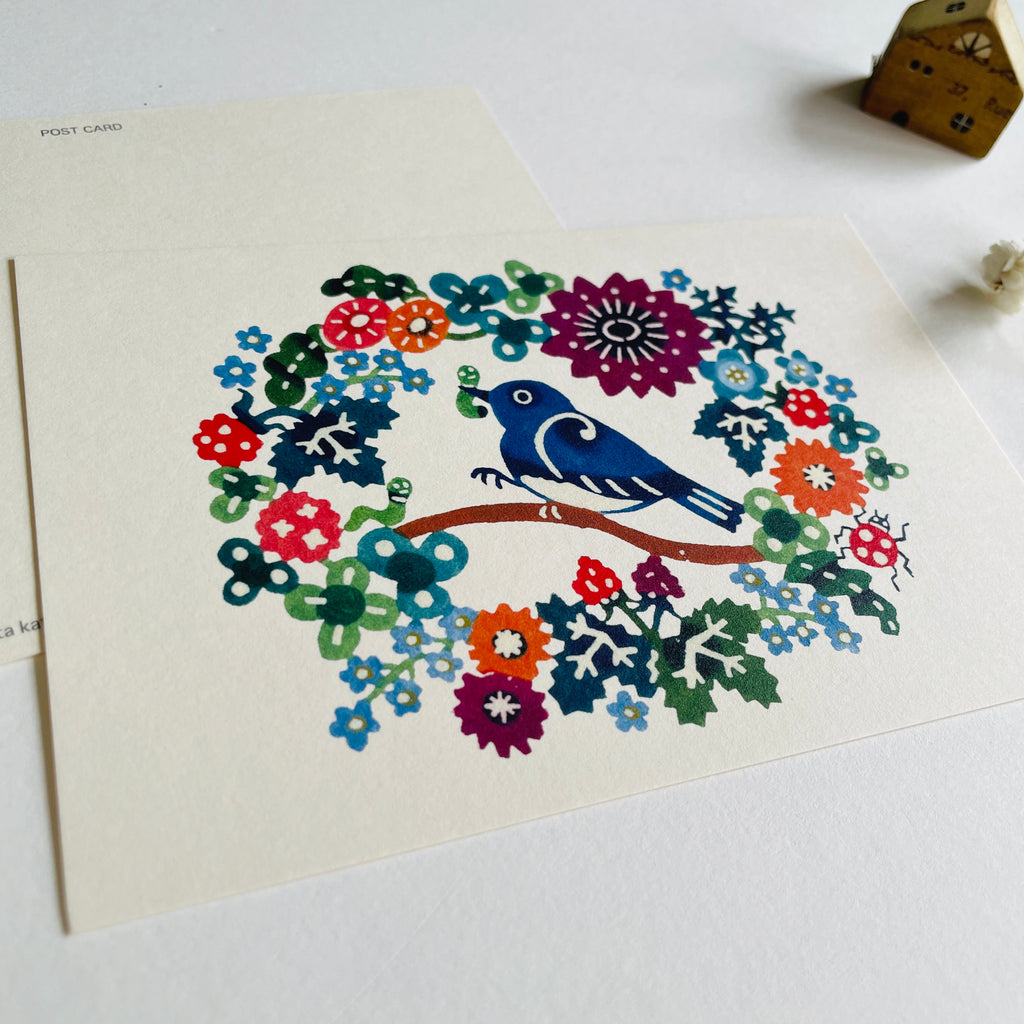 KATA KATA Katazome Print Postcard - Blue Jay